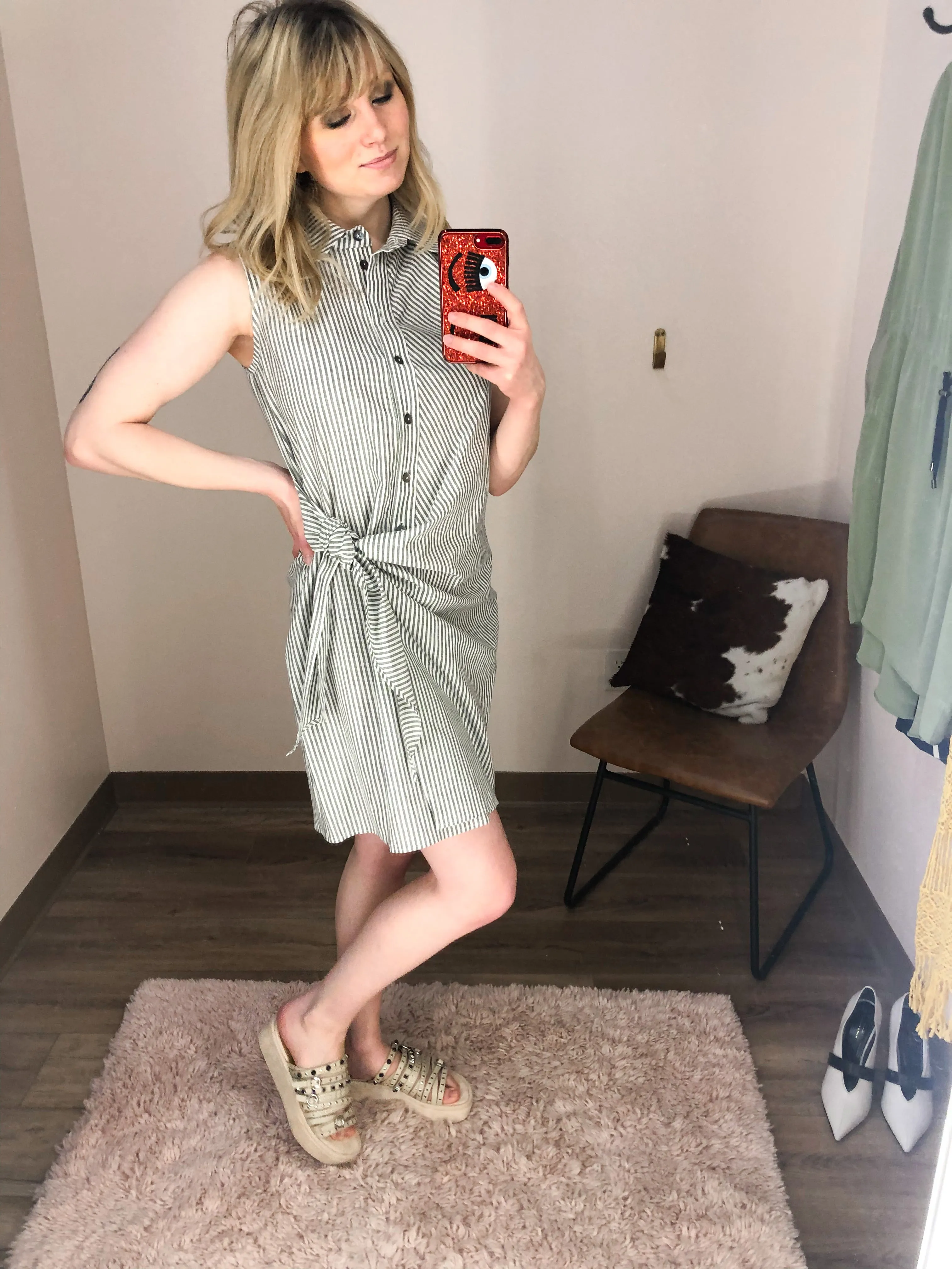 Morgan Striped Sleeveless Dress