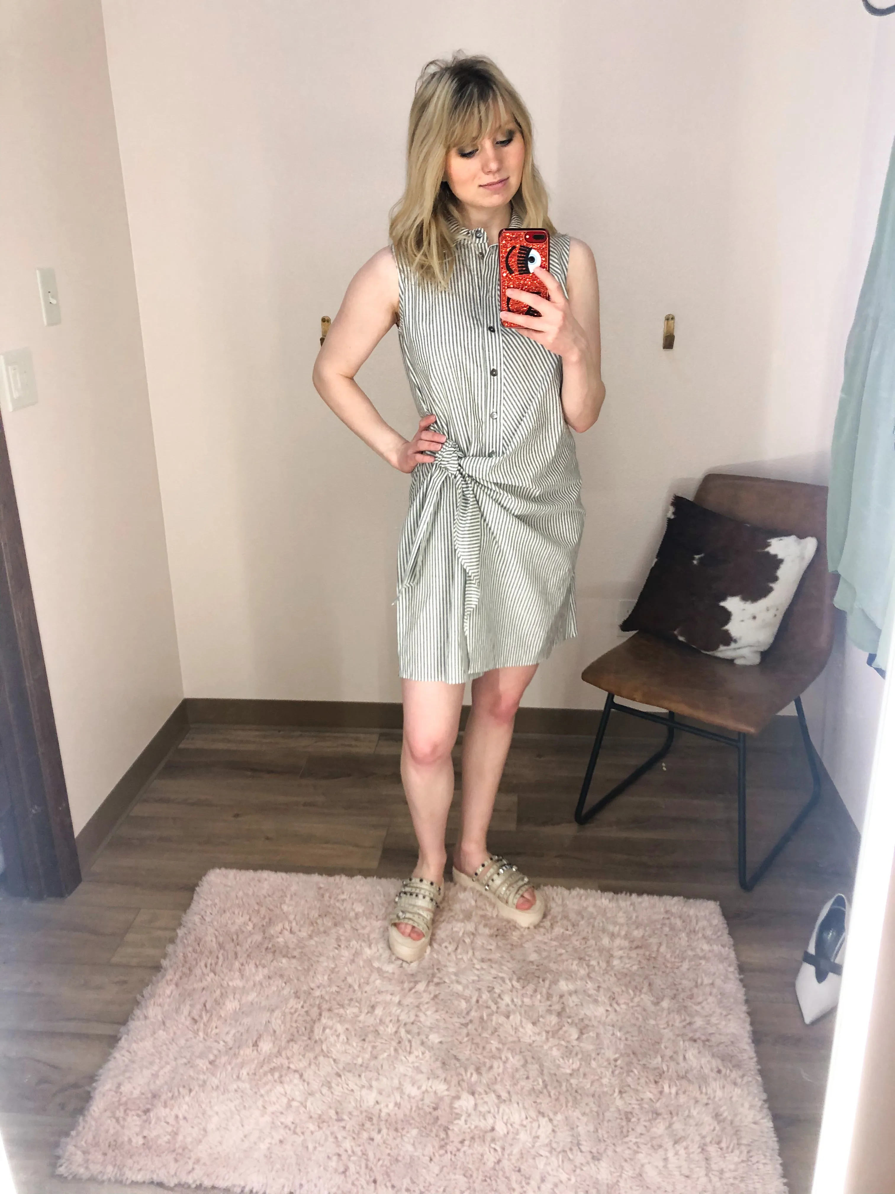 Morgan Striped Sleeveless Dress