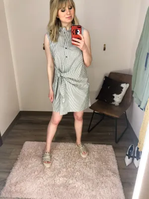Morgan Striped Sleeveless Dress