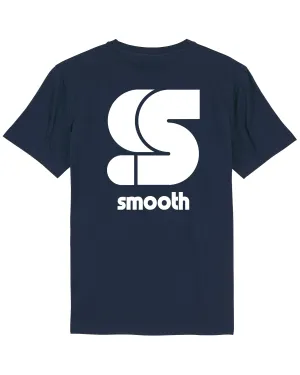 Navy T / S Logo White Front Back Men