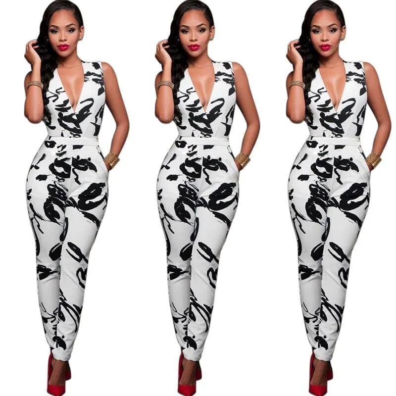 New Fashion Women Club-wear Playsuit Sleeveless Jumpsuit