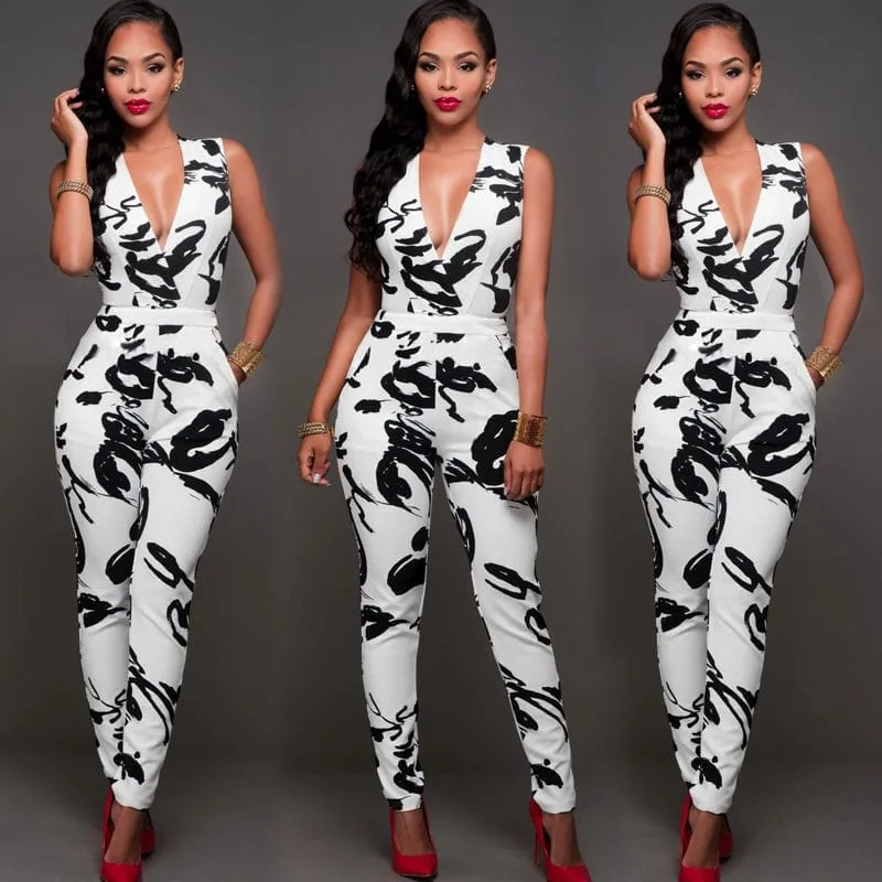 New Fashion Women Club-wear Playsuit Sleeveless Jumpsuit