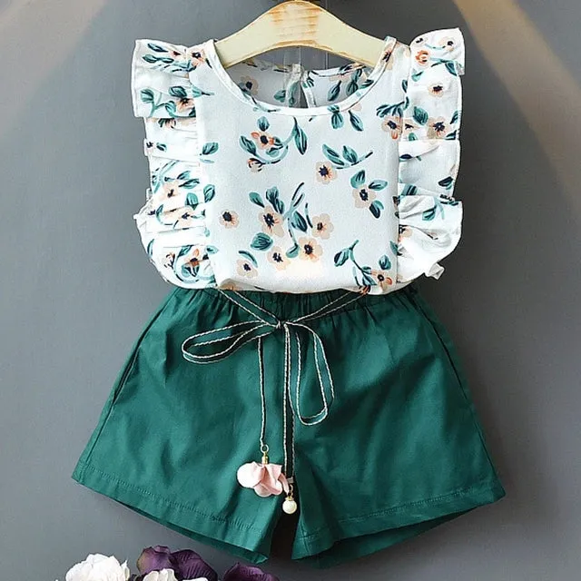New Summer Hollow Sleeve Tops & Shorts