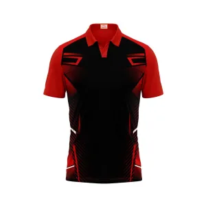 Next Print Customized Polo Neck Red Jersey NPTS70