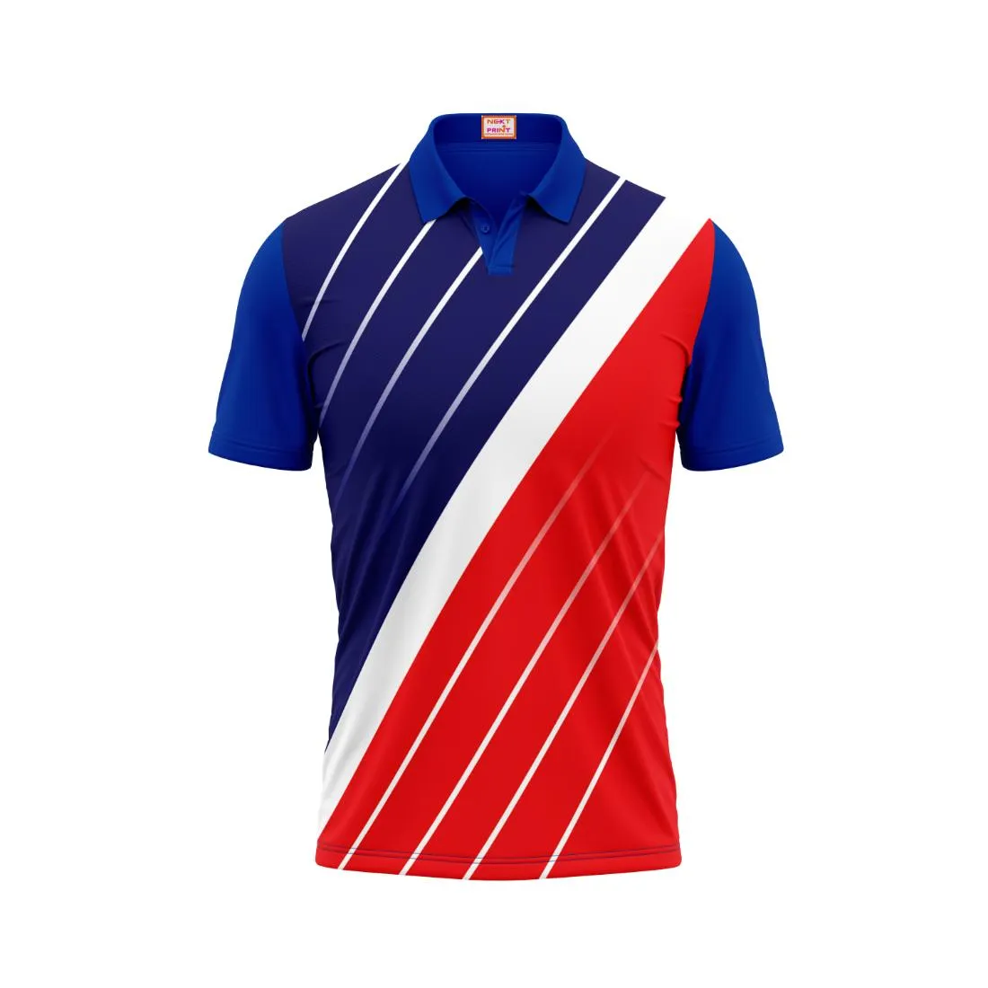 Next Print Customized Polo Neck Royal Blue Jersey NPTS38