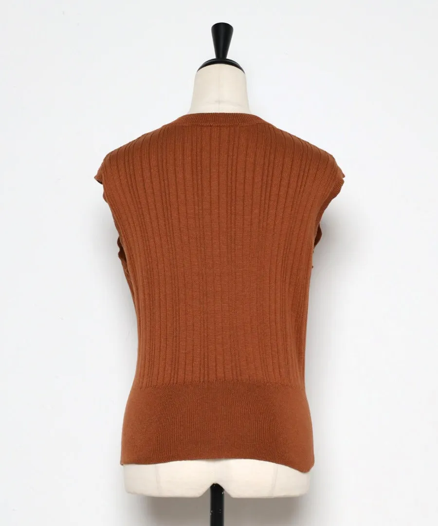 no sleeve summer rib knit
