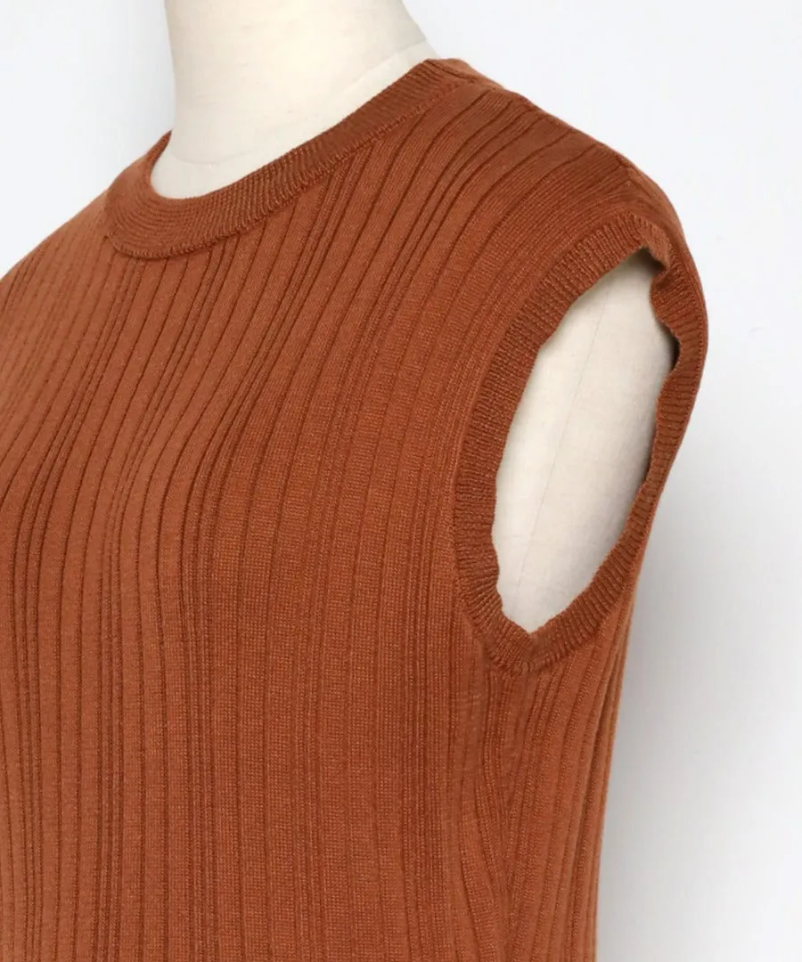 no sleeve summer rib knit