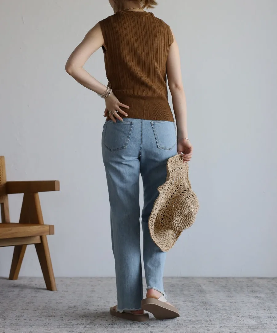 no sleeve summer rib knit