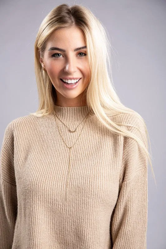 Oli Mock Neck Pullover
