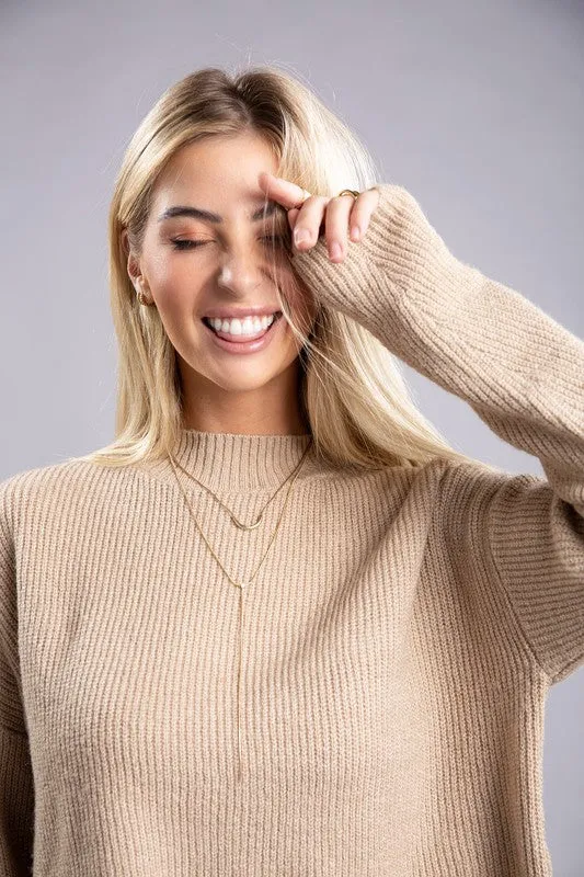 Oli Mock Neck Pullover