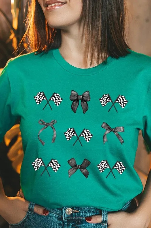 ONLINE ONLY Checkered Flag/Bow Tee