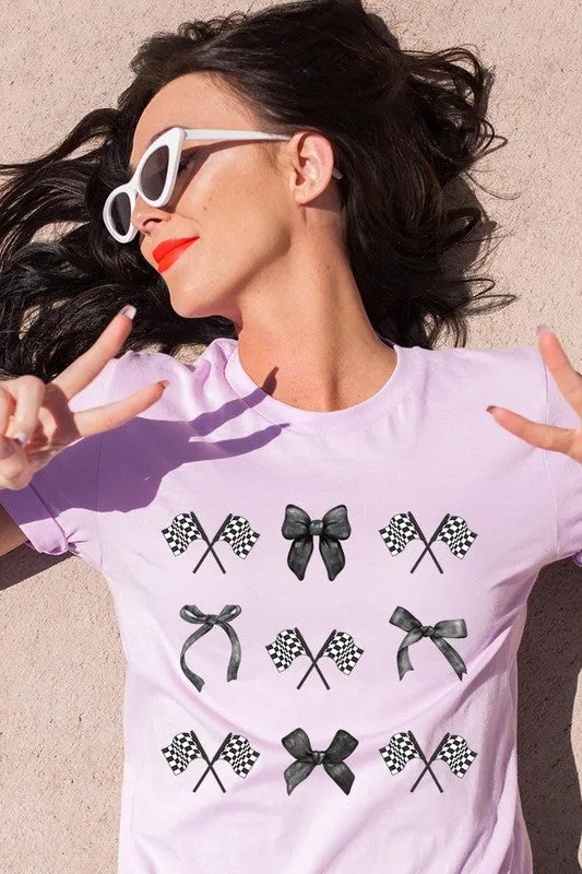 ONLINE ONLY Checkered Flag/Bow Tee