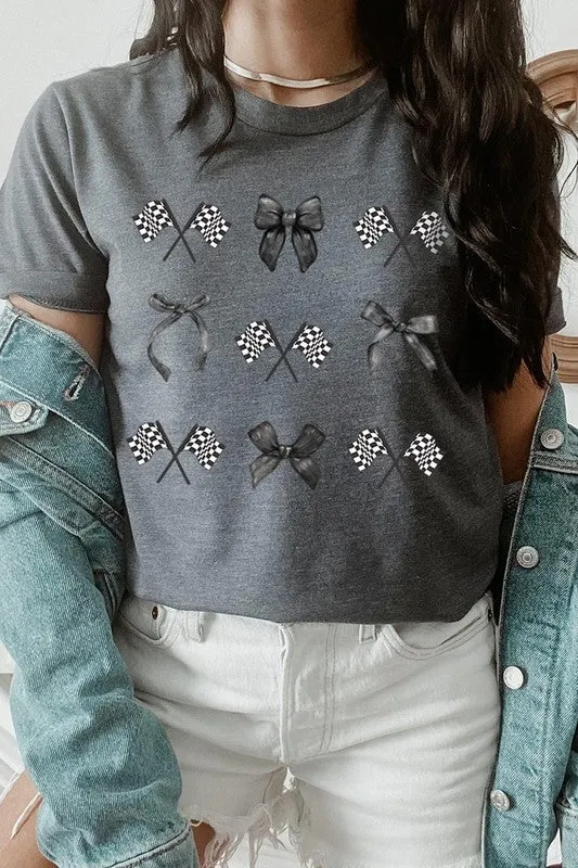 ONLINE ONLY Checkered Flag/Bow Tee