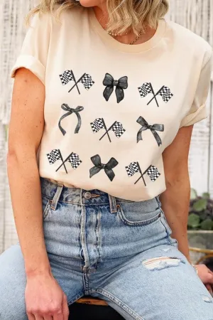 ONLINE ONLY Checkered Flag/Bow Tee