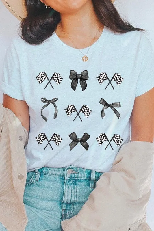 ONLINE ONLY Checkered Flag/Bow Tee