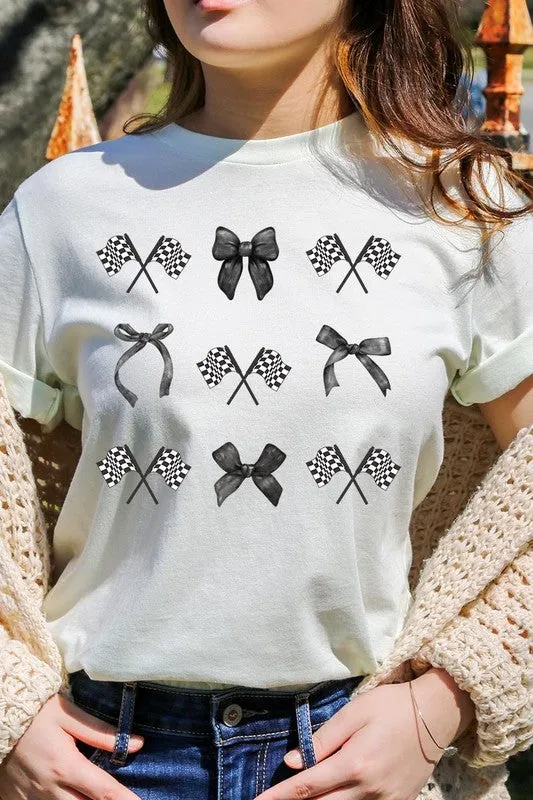 ONLINE ONLY Checkered Flag/Bow Tee