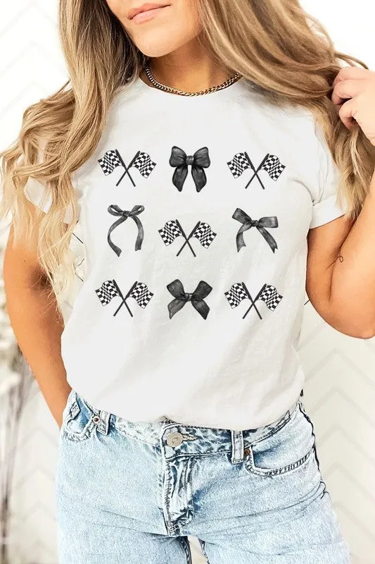 ONLINE ONLY Checkered Flag/Bow Tee
