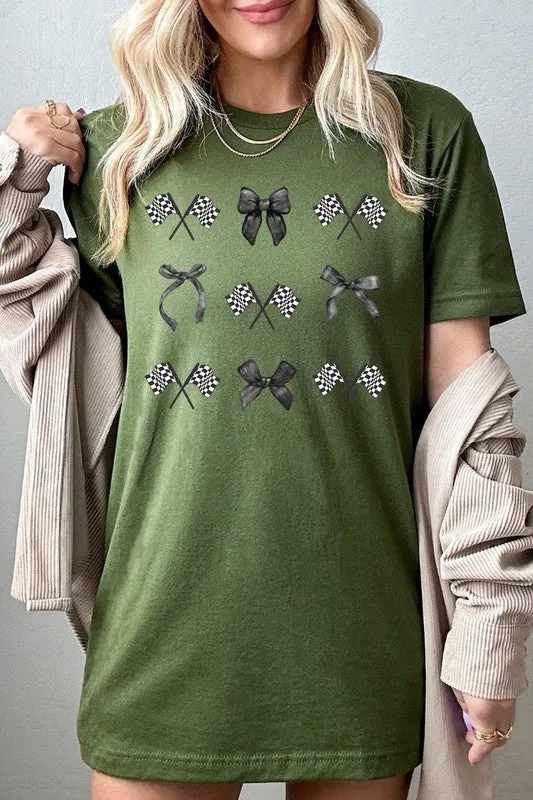 ONLINE ONLY Checkered Flag/Bow Tee