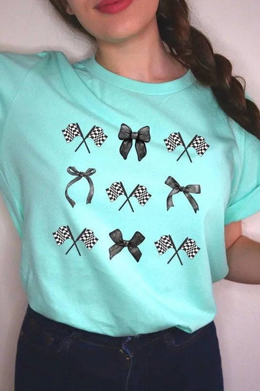 ONLINE ONLY Checkered Flag/Bow Tee