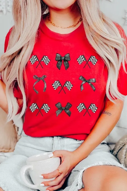 ONLINE ONLY Checkered Flag/Bow Tee