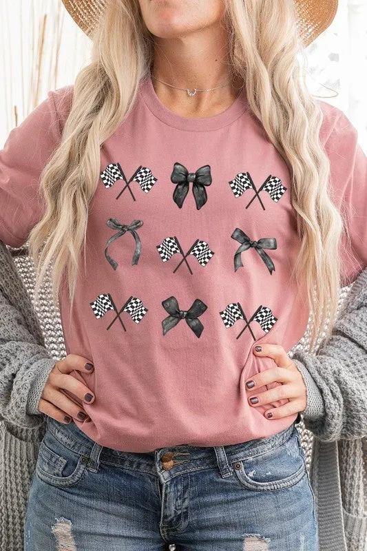 ONLINE ONLY Checkered Flag/Bow Tee