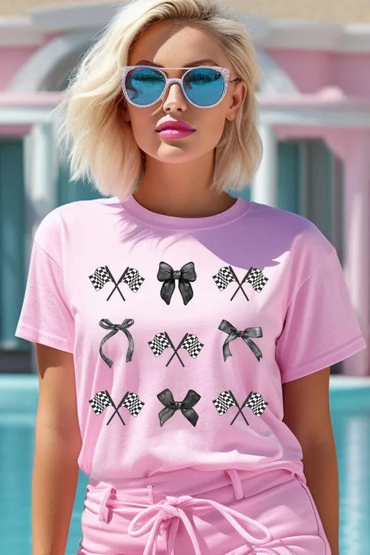 ONLINE ONLY Checkered Flag/Bow Tee