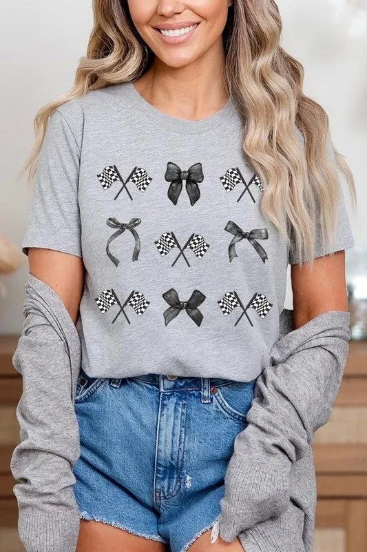 ONLINE ONLY Checkered Flag/Bow Tee