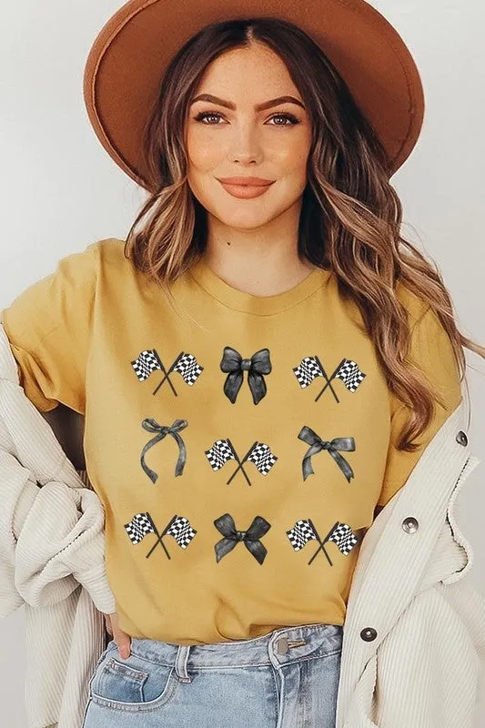 ONLINE ONLY Checkered Flag/Bow Tee