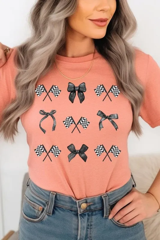 ONLINE ONLY Checkered Flag/Bow Tee