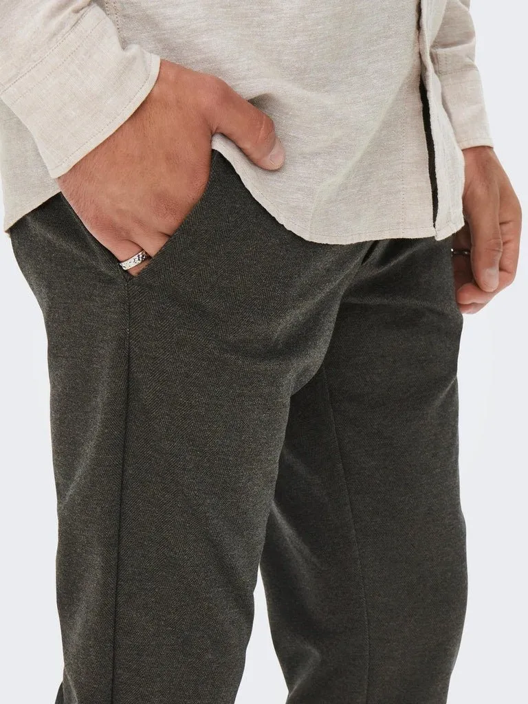 Only & Sons Mark - sildebensmønstrede Comfort pants