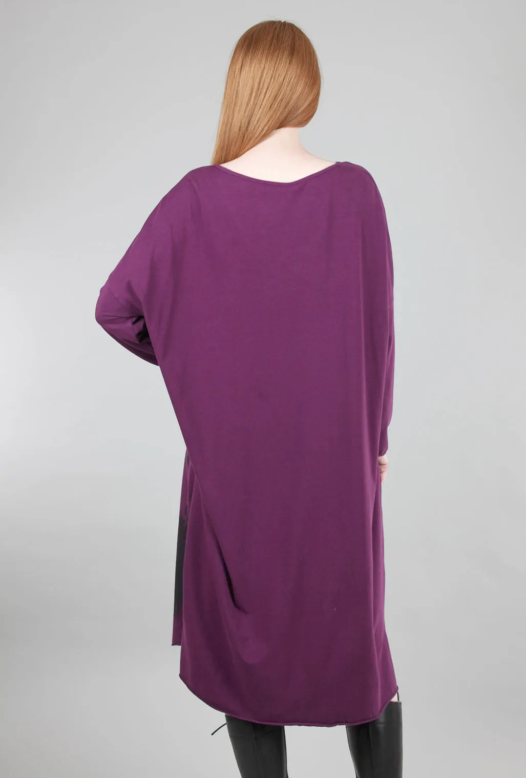 Oversized Cosmos Dress, Aubergine