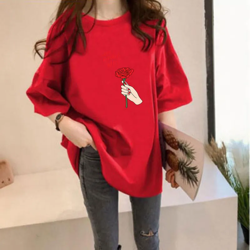 Popular Korean Summer Short Sleeve T-Shirt Women Tops Trendy Plus Size Matching T-Shirt