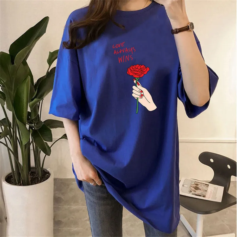 Popular Korean Summer Short Sleeve T-Shirt Women Tops Trendy Plus Size Matching T-Shirt