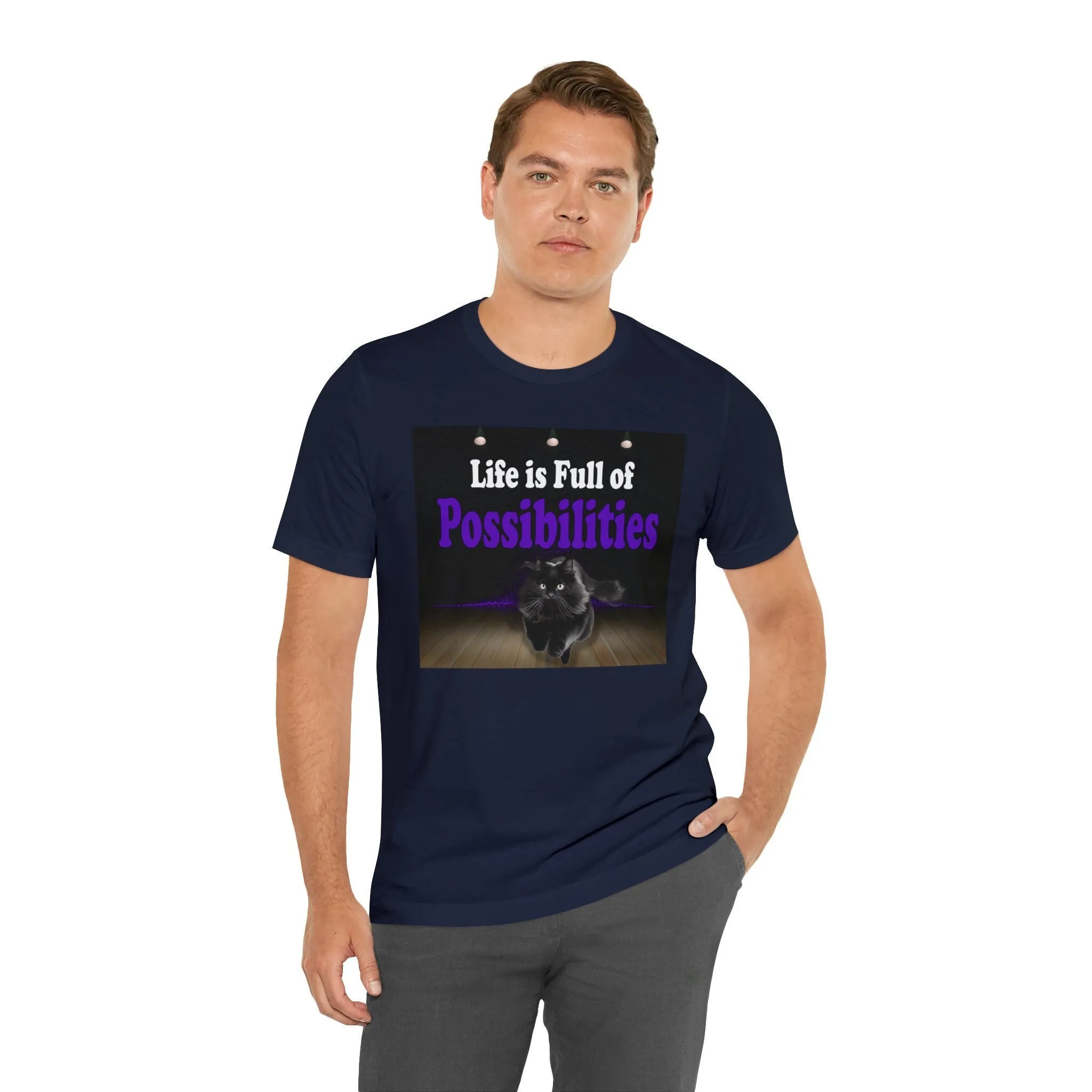 Possibilities T-shirts-Funny Cat graphic tees-custom t shirt printing | Life Possibilities t-shirt novelty