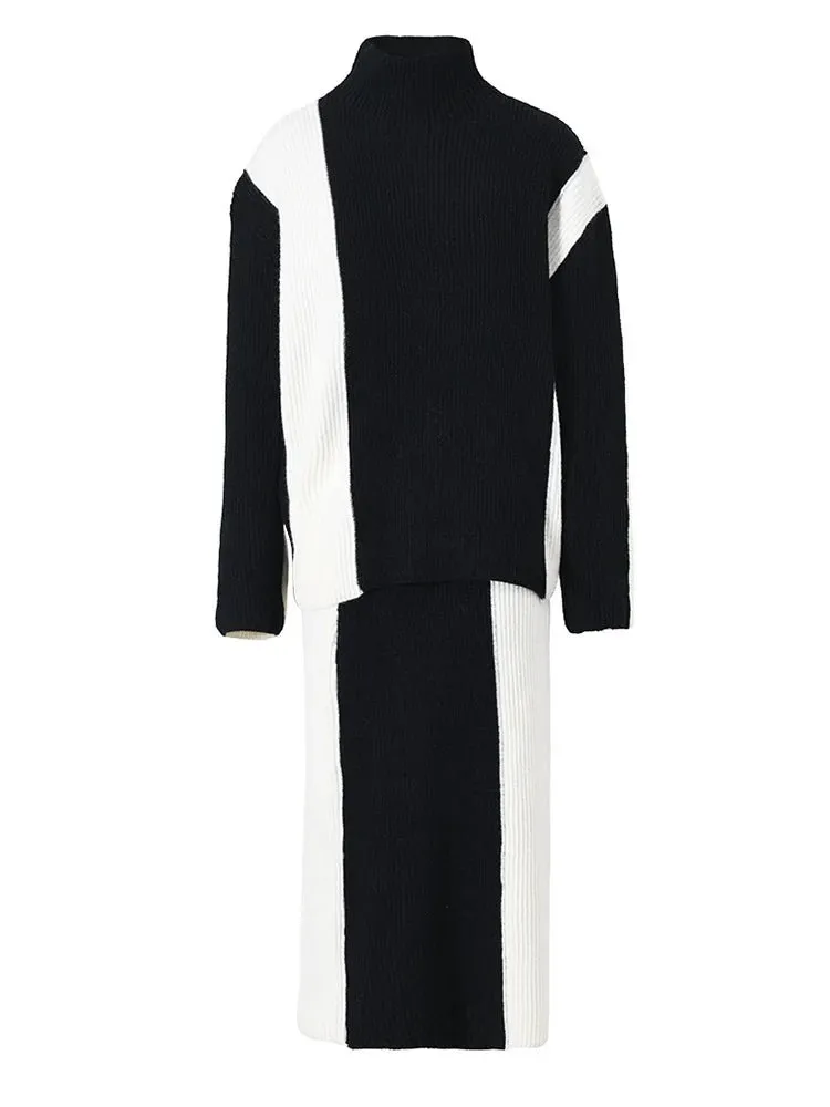 Pre Order:  Two-Piece Sweater and Skirt Knit Set
