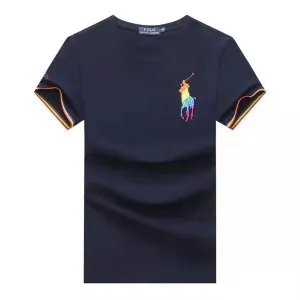 PRL Custom Fit Logo Designed Cotton T-shirt - Navyblue