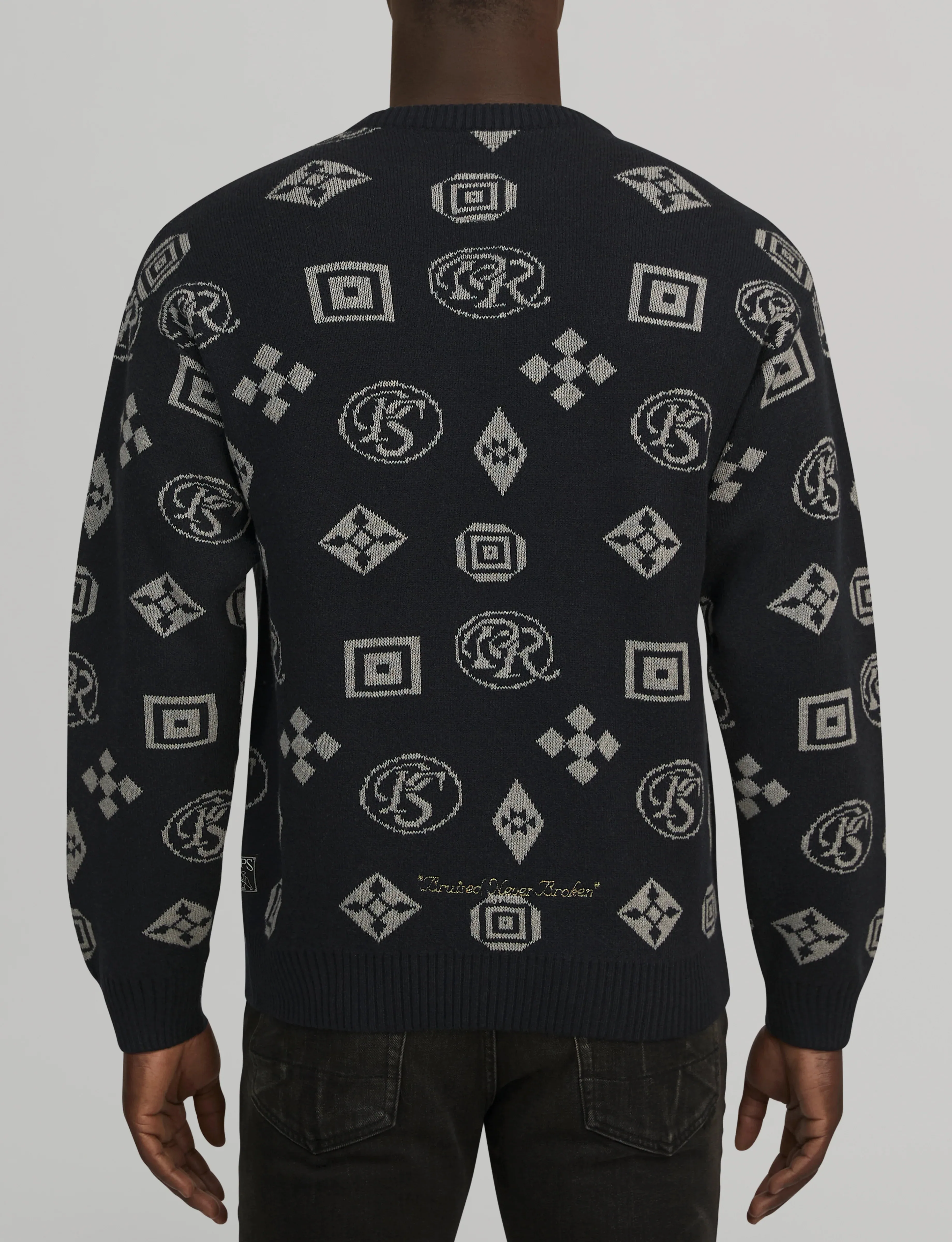 PRPS Navy Blue Silverton Crewneck Sweater