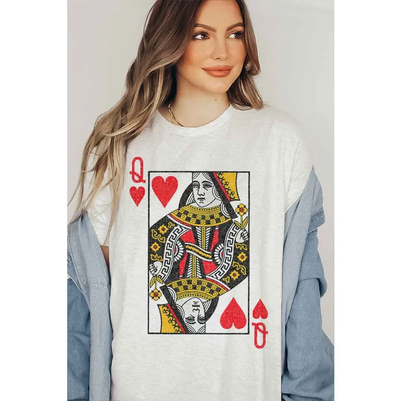 QUEEN OF HEARTS TEE- PLUS SIZE