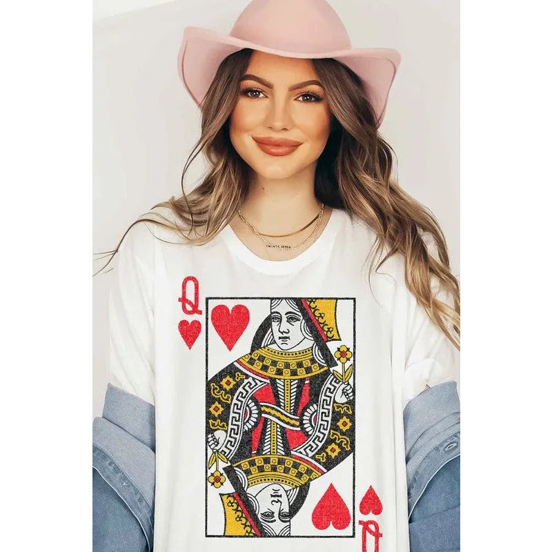 QUEEN OF HEARTS TEE- PLUS SIZE