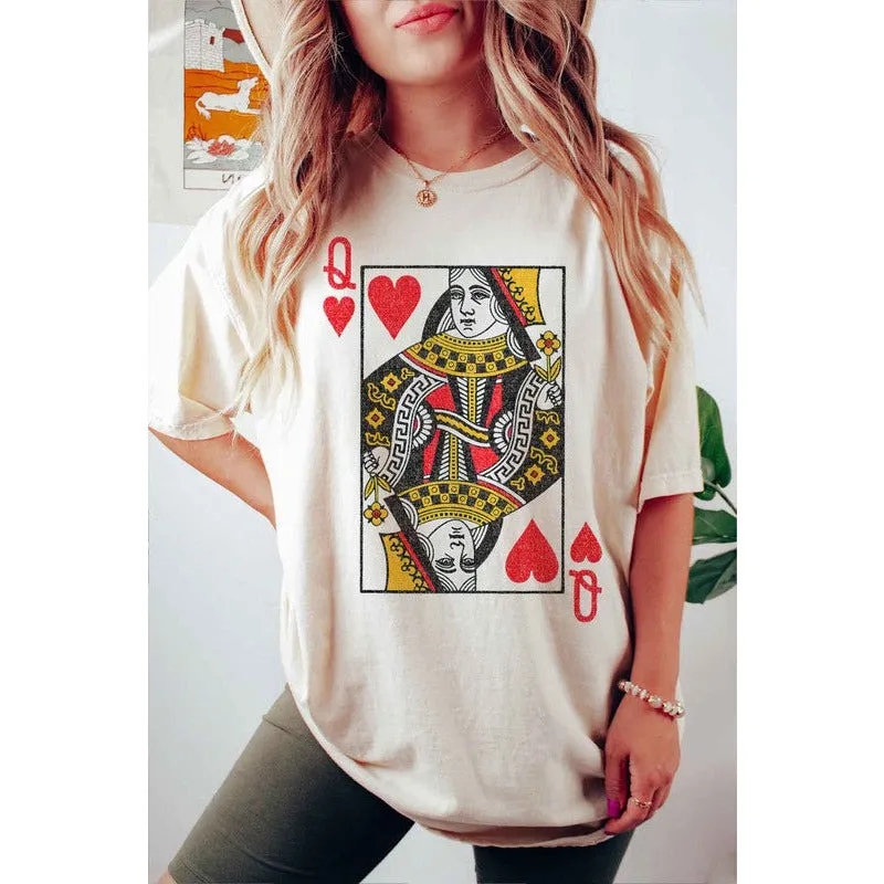 QUEEN OF HEARTS TEE- PLUS SIZE