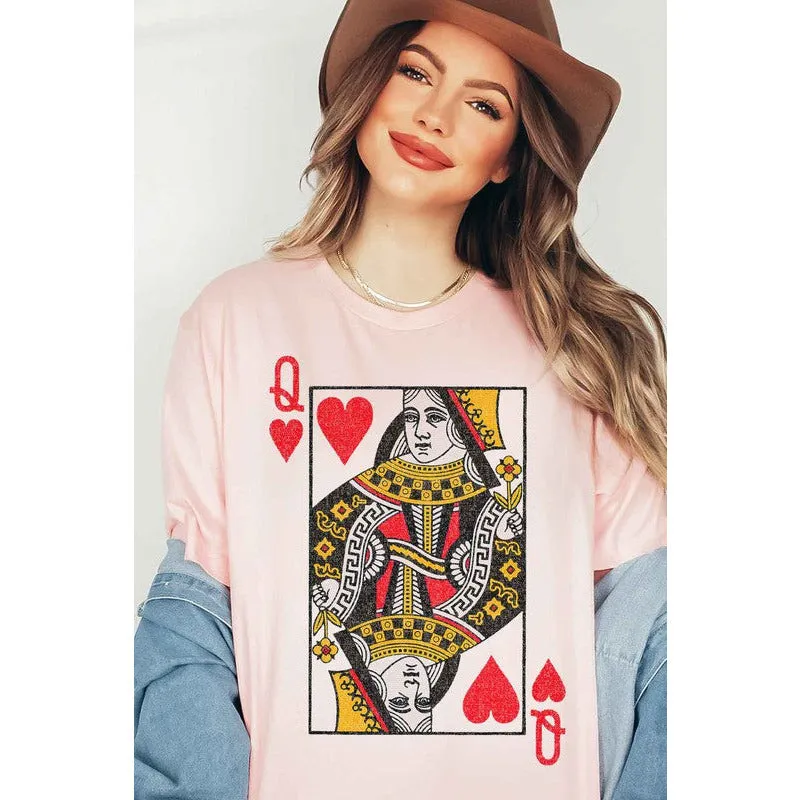 QUEEN OF HEARTS TEE- PLUS SIZE