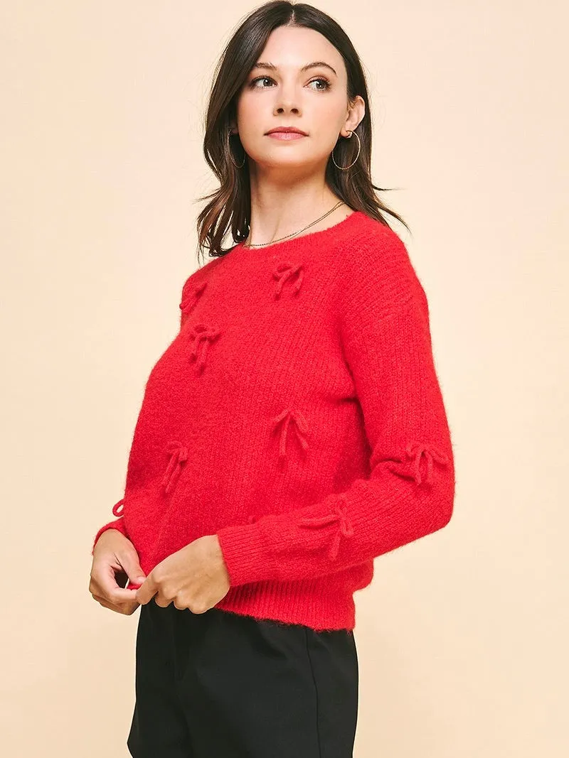Ribbon Embellished Sweater