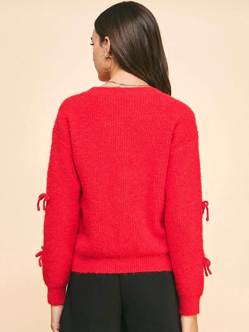 Ribbon Embellished Sweater