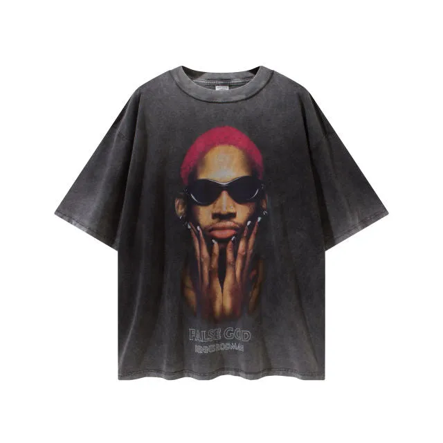 Rodman Portrait Hip Hop Tee