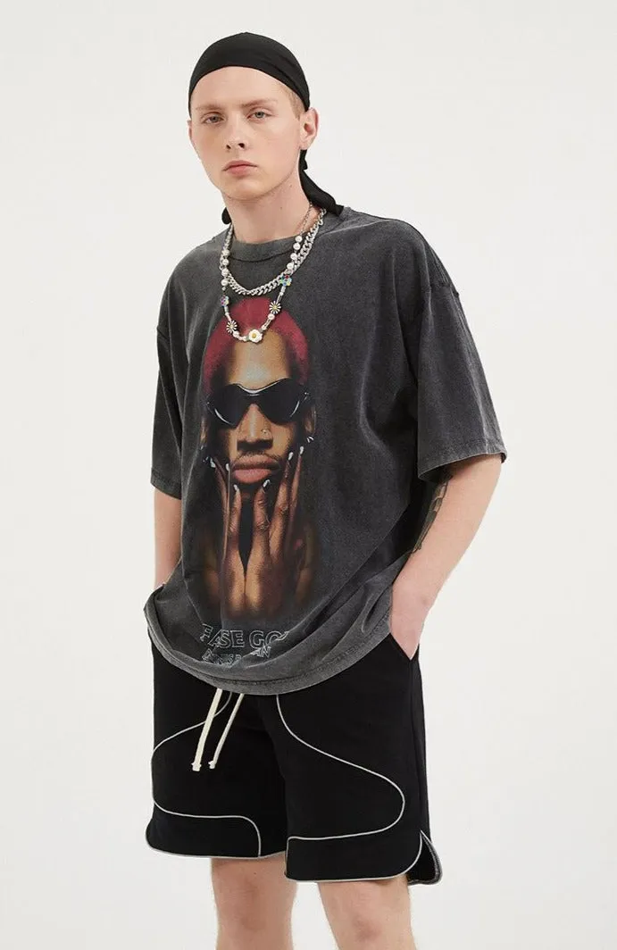Rodman Portrait Hip Hop Tee