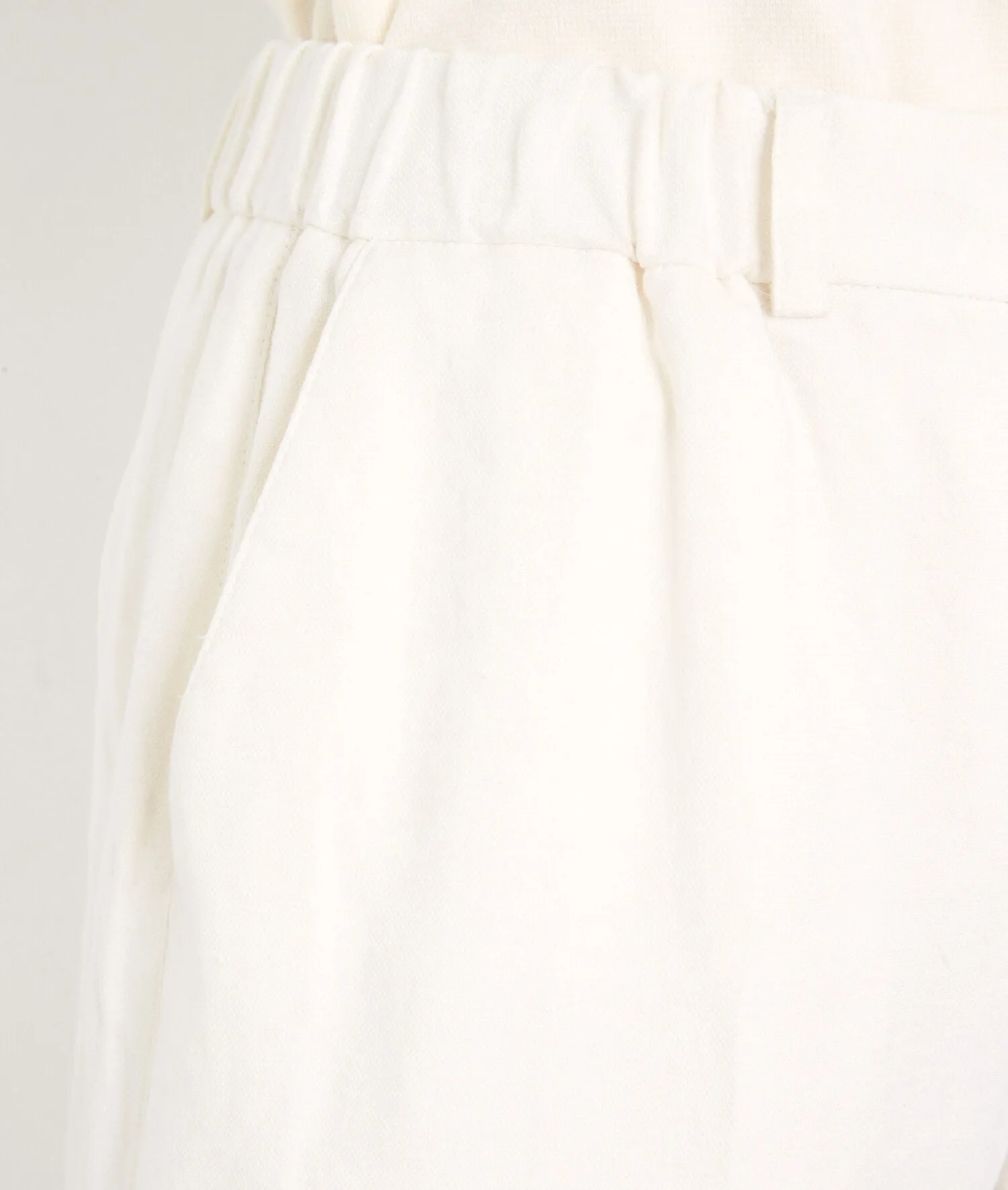 SABIL IVORY LINEN CHINOS