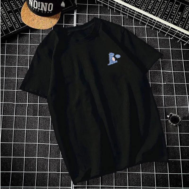 Short Sleeve T-Shirt Matching Slim Look Trendy Half Sleeved Tops T-Shirt