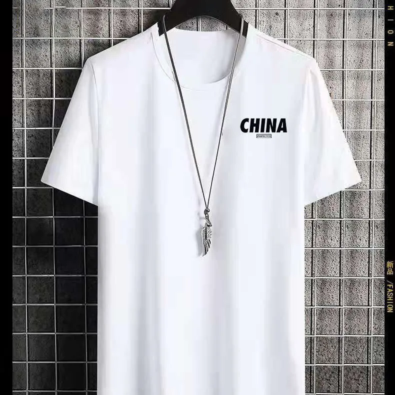 Short Sleeve T-Shirt Matching Slim Look Trendy Half Sleeved Tops T-Shirt