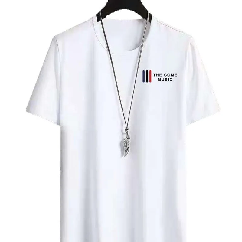 Short Sleeve T-Shirt Matching Slim Look Trendy Half Sleeved Tops T-Shirt