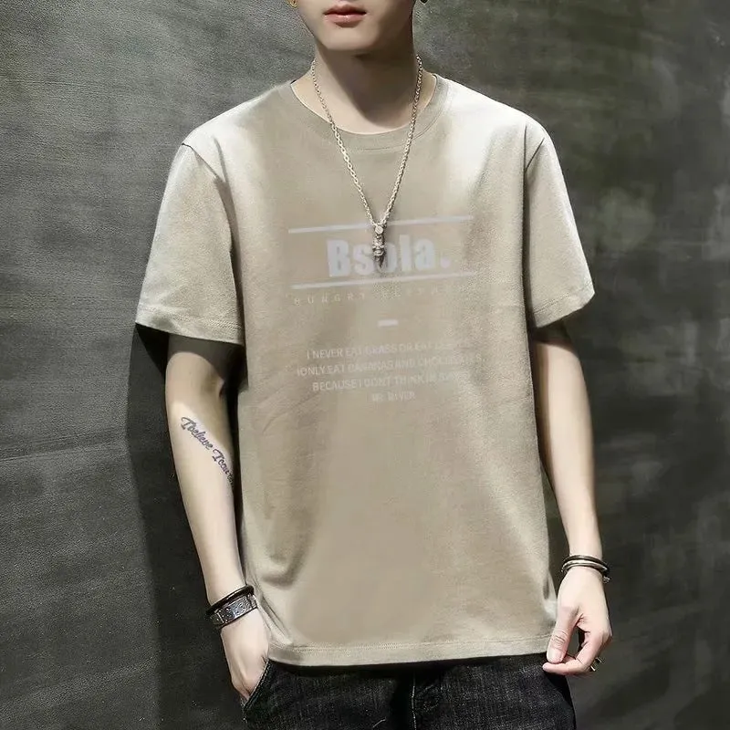 Short Sleeve T-Shirt Summer Trendy Student Tops Half Sleeved Teens Matching T-Shirt